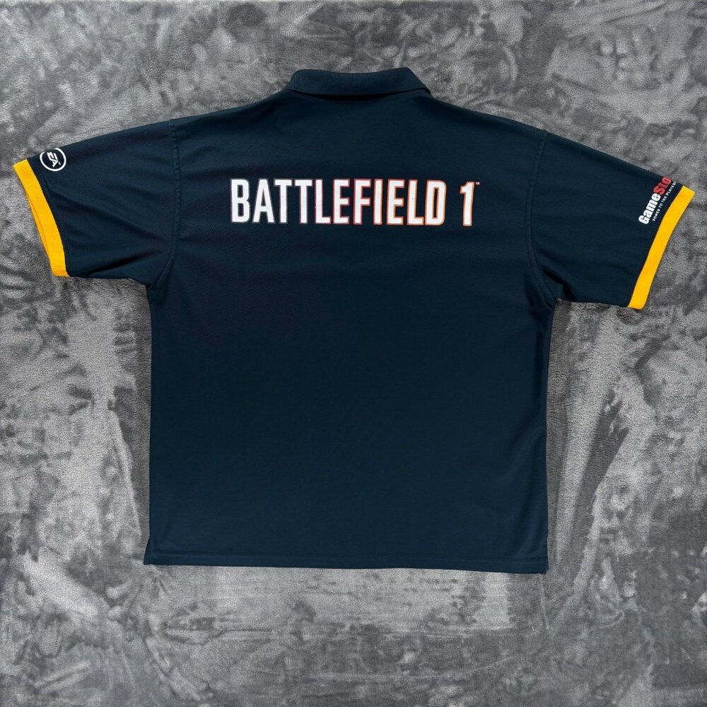 Battlefield 1 GameStop EA Dice Promo Polo Shirt XL Employee Uniform Gamer